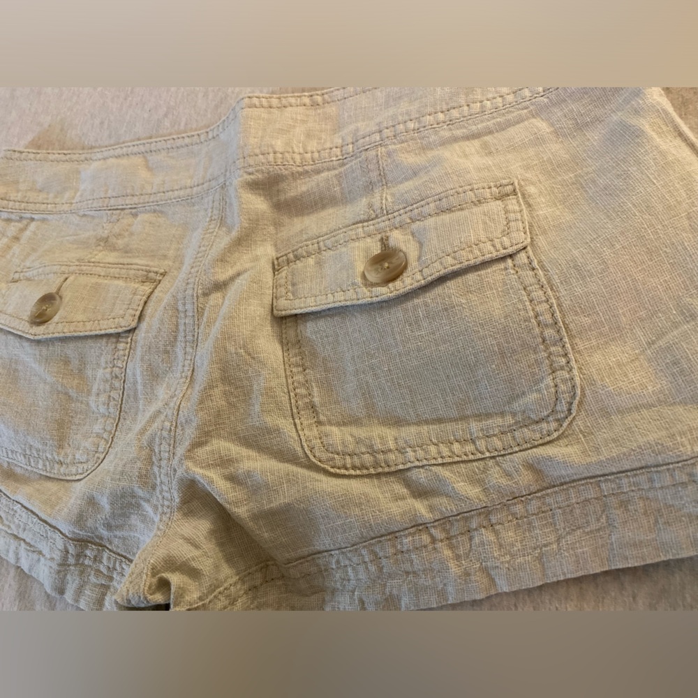 Express - Light Beige Linen/cotton shorts